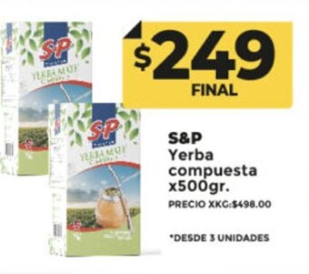 Supermayorista Vital S&P Yerba Compuesta x500gr oferta