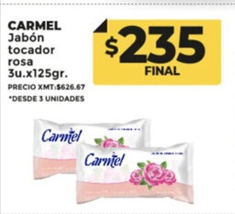 Supermayorista Vital Carmel Jabón Tocador Rosa 3u x 125gr oferta