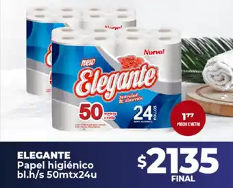Supermayorista Vital Elegante Papel Higiénico Bl. H/S 50mt x 24u oferta
