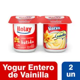 Supermercados Comodin Yogur ilolay batido entero vainilla 2 x 120 gr oferta