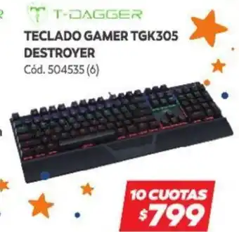 Naldo Lombardi Teclado Gamer TGK305 Destroyer oferta