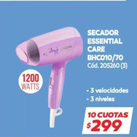 Secador Essential Care BHC010/70 oferta en Naldo Lombardi