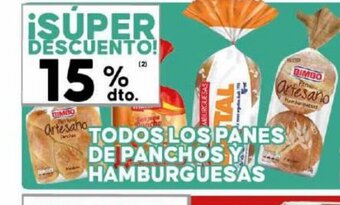 Diarco Todos Los Panes De Panchos y Hamburguesas oferta