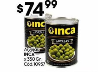 Diarco Arvejas Inca x 350 gr. oferta