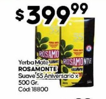 Diarco Yerba Mate Rosamonte Suave'55 Aniversario x 500 gr. oferta