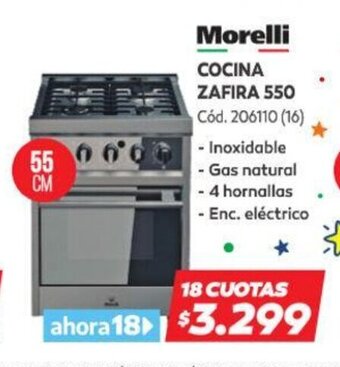 Naldo Lombardi Morelli Cocina Zafira 550 oferta