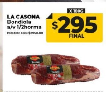 Supermayorista Vital La Casona bondiola A/V 1/2 horma oferta