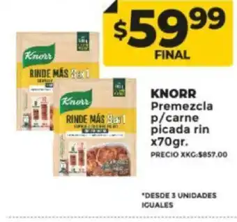 Supermayorista Vital Knorr Premezcla p/ carne Picada rin x 70 gr. oferta