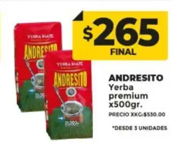 Supermayorista Vital Andresito Yerba Premium x 500 gr. oferta