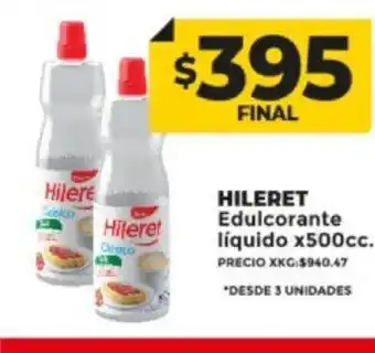 Supermayorista Vital Hileret Edulcorante Líquido x 500 cc oferta