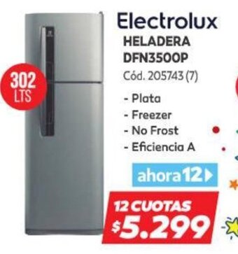 Naldo Lombardi Electrolux Heladera DFN3500P oferta