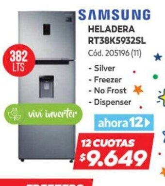 Naldo Lombardi Samsung Heladera RT38K5932SL oferta