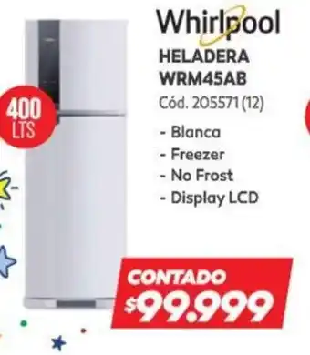 Naldo Lombardi Whirlpool Heladera WRM45AB oferta
