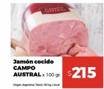 Disco Jamón cocido campo austral oferta