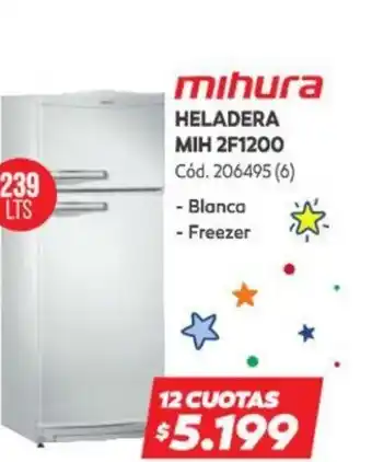 Naldo Lombardi Mihura Heladera MIH 2F1200 oferta