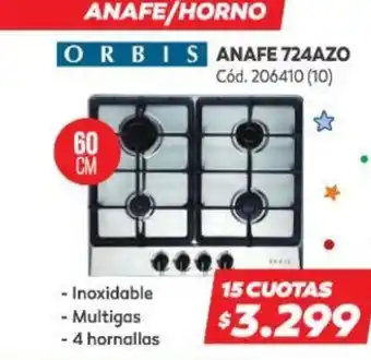Naldo Lombardi Orbis Anafe 724AZ0 oferta