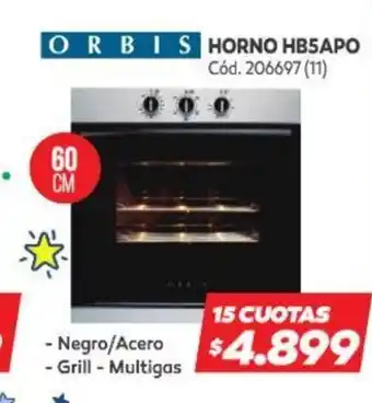 Naldo Lombardi Orbis Horno HB5APO oferta