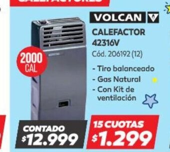 Naldo Lombardi Volcan Calefactor 42316V oferta
