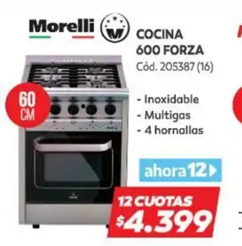 Naldo Lombardi Morelli Cocina 600 Forza oferta