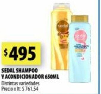 Punto Mayorista Sedal Shampoo y Acondicionador 650 ML oferta