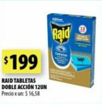 Punto Mayorista Raid Tabletas Doble Acción 12UN oferta
