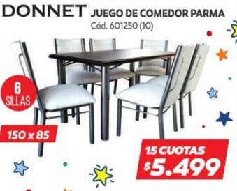 Naldo Lombardi Donnet Juego de Comedor Parma oferta