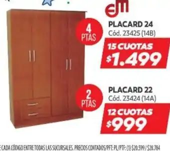 Naldo Lombardi Placard 24. Placard 22 oferta