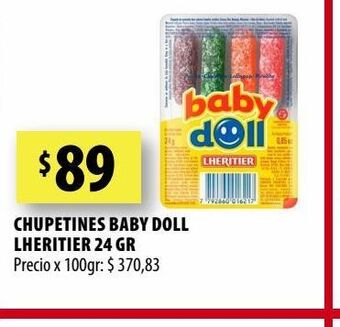 Punto Mayorista Chupetines baby doll lheritier 24 gr oferta