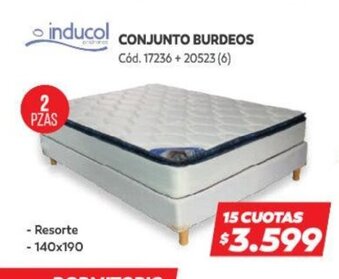 Naldo Lombardi Inducol Conjunto Burdeos oferta