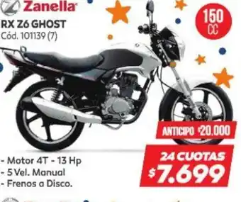 Naldo Lombardi Zanella RX Z6 Ghost oferta