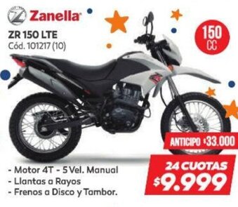 Naldo Lombardi Zanella ZR 150 LTE oferta