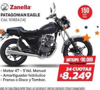 Naldo Lombardi Zanella Patagonian Eagle oferta