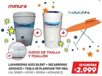 Naldo Lombardi Lavarropas 4055 Silent, Secarropas Advance + Tabla De Planchar TDP-RBA oferta