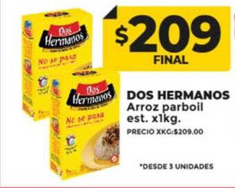 Supermayorista Vital Dos hermanos arroz parboil oferta