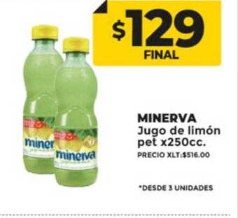 Supermayorista Vital Minerva jugo de limón oferta