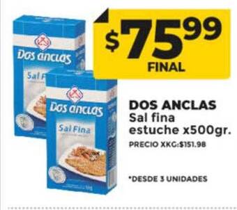 Supermayorista Vital Dos anclas sal fina estuche oferta