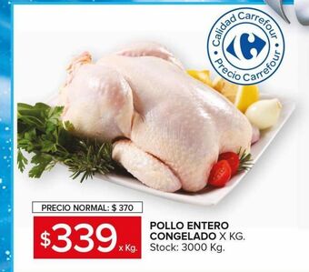 Carrefour Maxi Pollo entero congelado oferta