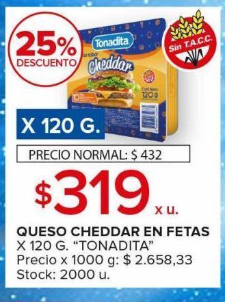 Carrefour Maxi Queso cheddar en fetas oferta