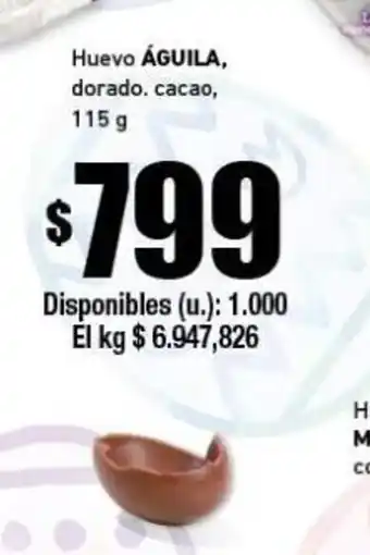 Águila Huevo, dorado, cacao 115g