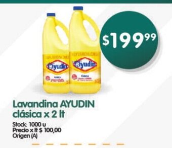 Supermercados Buenos Días Lavandina Ayudin Clásica x 2lt oferta