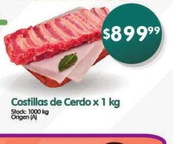 Supermercados Buenos Días Costillas De Cerdo x 1 kg oferta