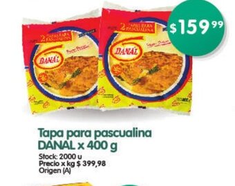 Supermercados Buenos Días Tapa Para Pascualina Danal x 400g oferta
