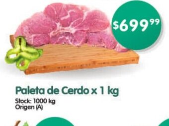 Supermercados Buenos Días Paleta De Cerdo x 1kg oferta
