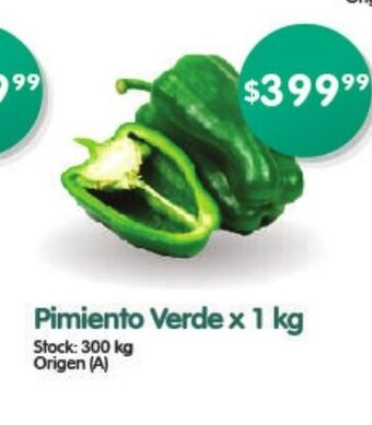Supermercados Buenos Días Pimiento Verde x 1kg oferta