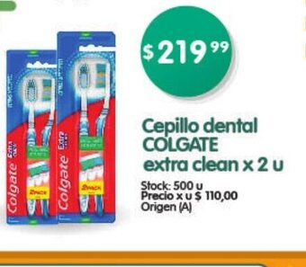 Supermercados Buenos Días Cepillo Dental Colgate Extra Clean x 2u oferta