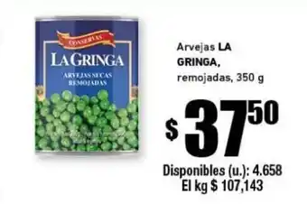 Cooperativa Obrera La Gringa Arvejas 350g oferta