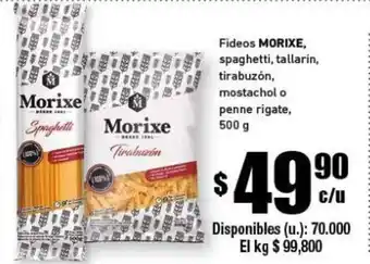 Cooperativa Obrera Morixe Fideos 500g oferta