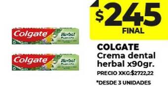 Supermayorista Vital Colgate crema dental herbal oferta