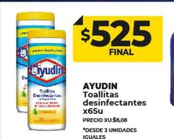 Supermayorista Vital Ayudin toallitas desinfectantes oferta