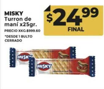 Supermayorista Vital Misky turron de maní oferta